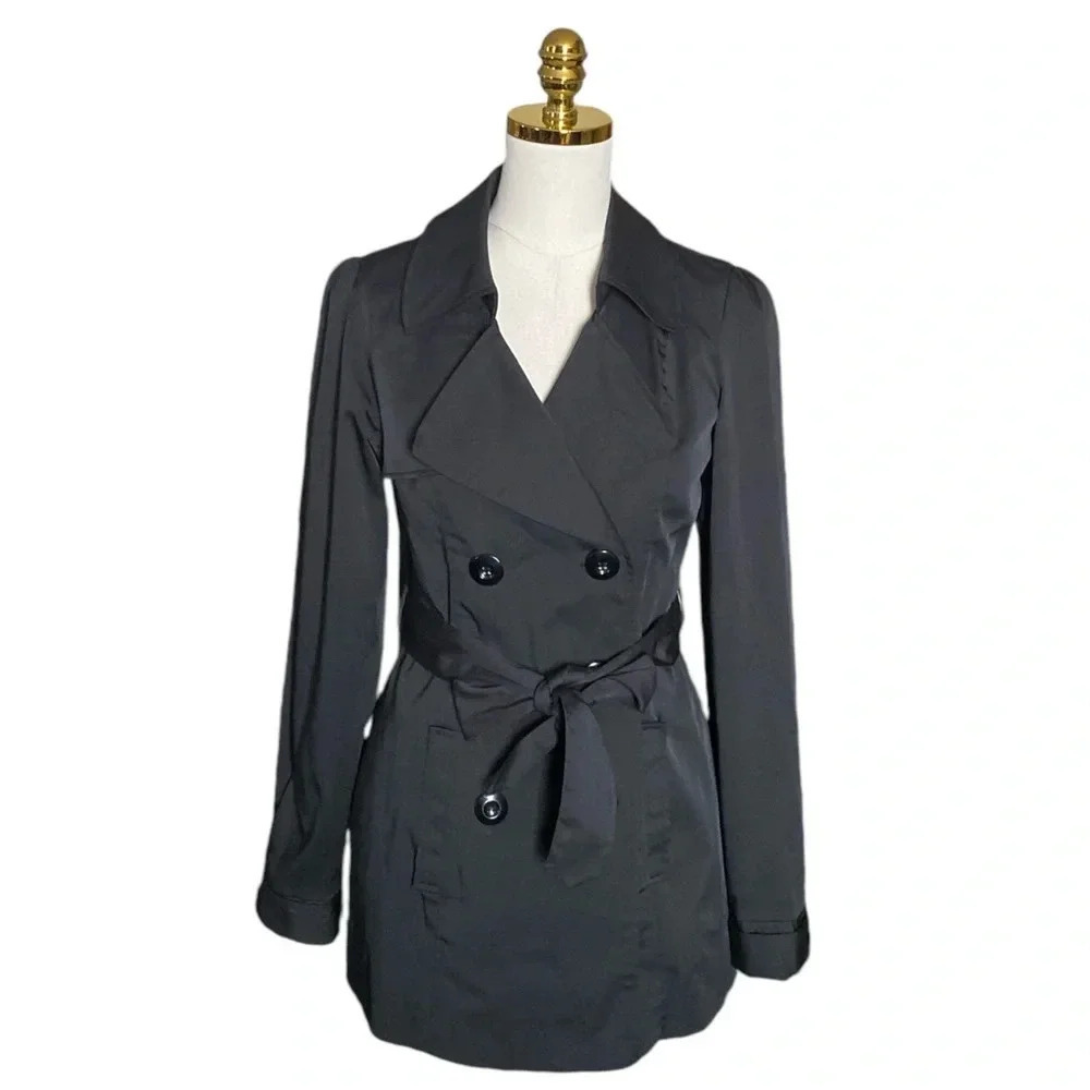 VERTIGO PARIS | Women’s Black Waterproof Trenchcoat Size XS